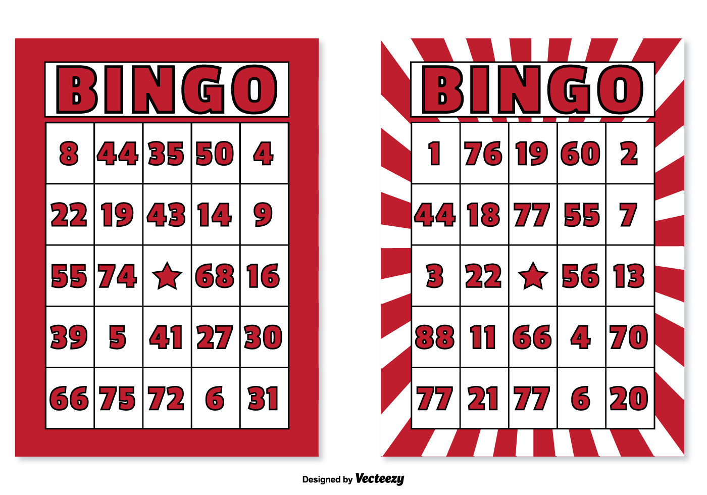 75 Number Bingo Cards